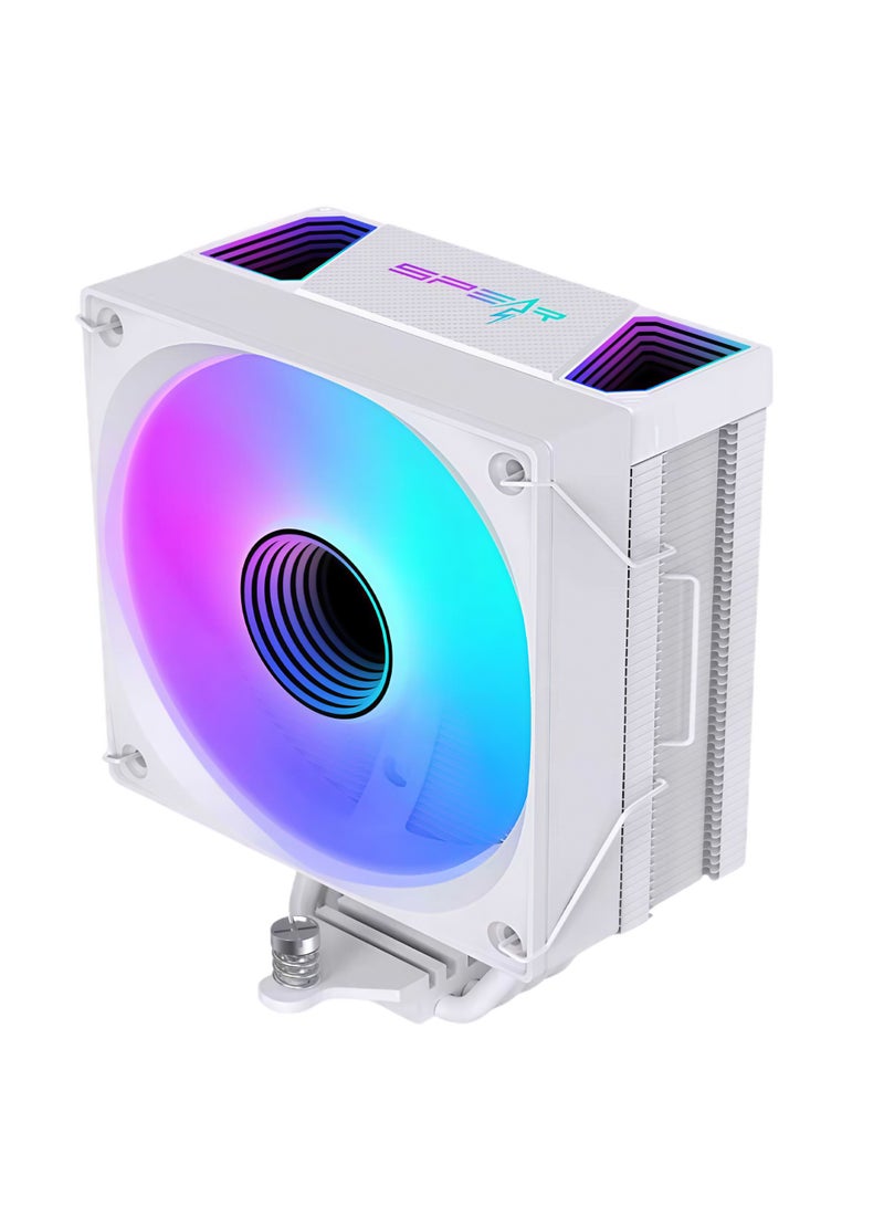 Spear Pc H400T PWM ARGB 120mm CPU Air Cooler Black, 4 Copper Heat Pipes, 205W TDP, AM5 & LGA1700 Compatible - Image 1